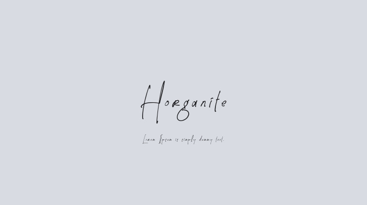 Horganite Font Family
