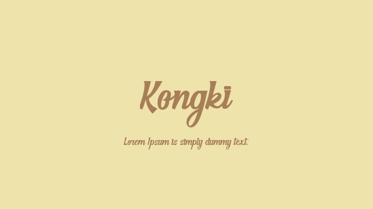 Kongki Font