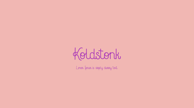 Koldstonk Font