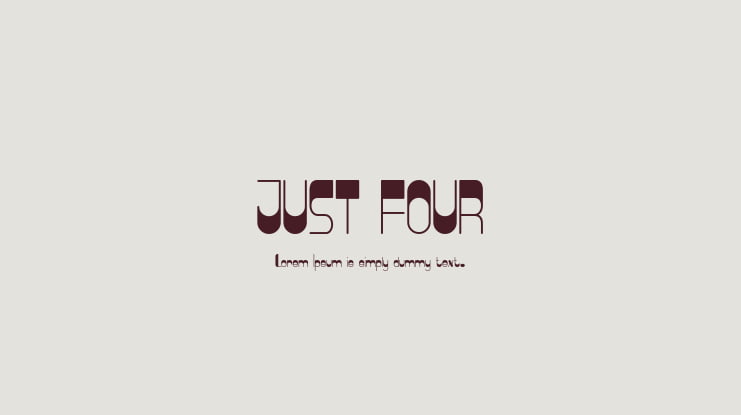 JUST FOUR Font