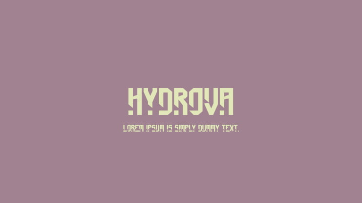 Hydrova Font