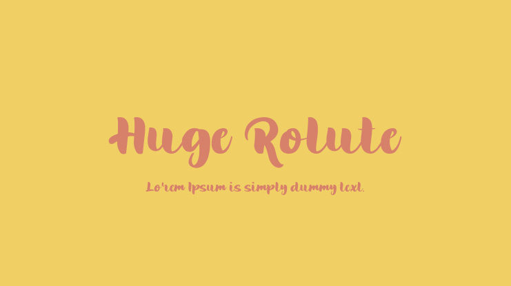 Huge Rolute Font