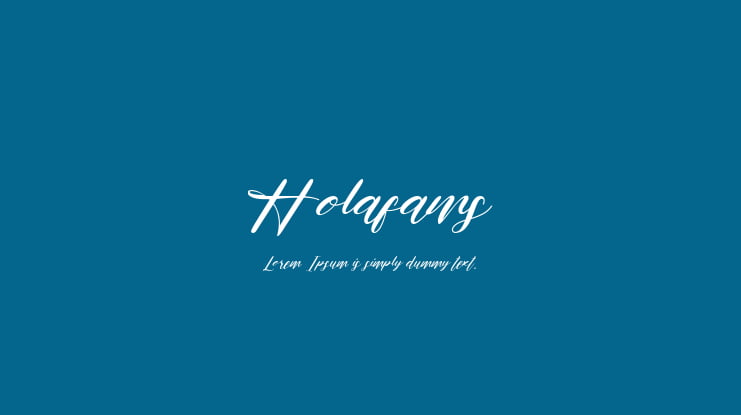 Holafams Font