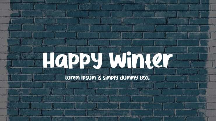 Happy Winter Font