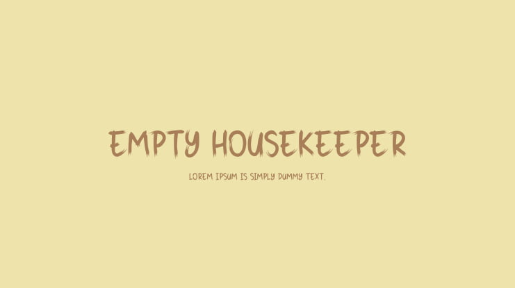Empty Housekeeper Font