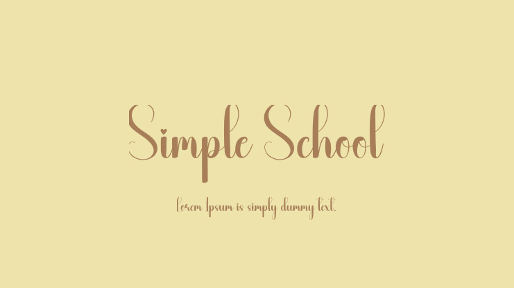Simple School Font