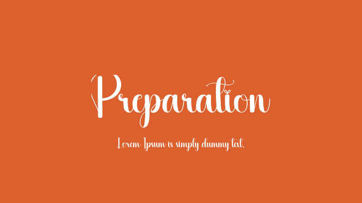 Preparation Font