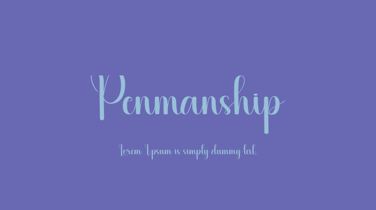 Penmanship Font