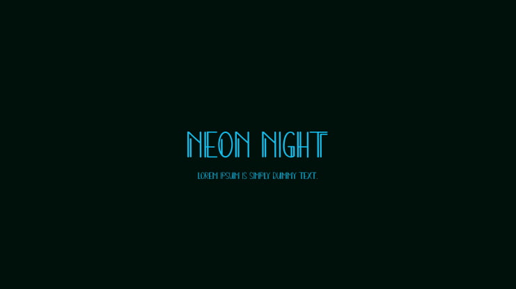 Neon Night Font
