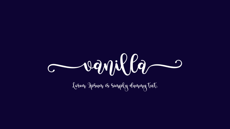 Vanilla Font