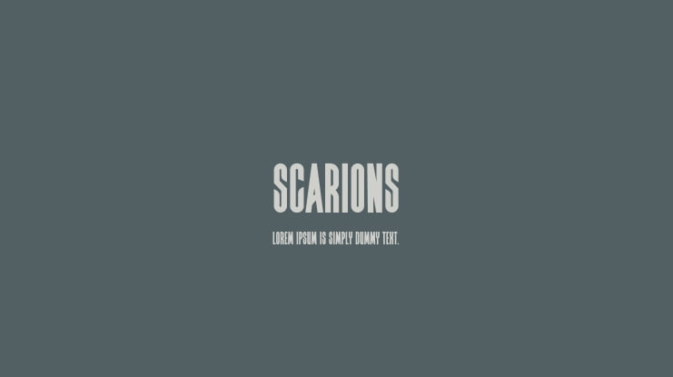 Scarions Font