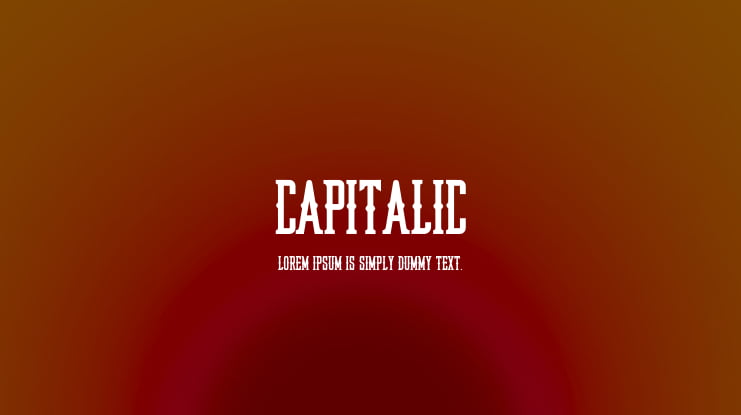 Capitalic Font