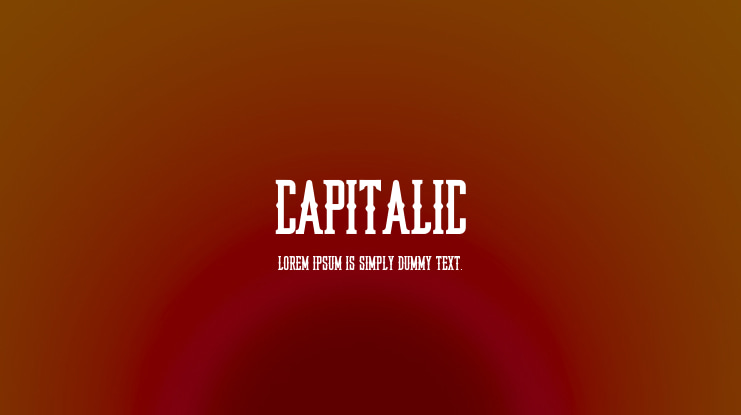 Capitalic Font