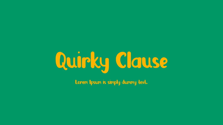 Quirky Clause Font
