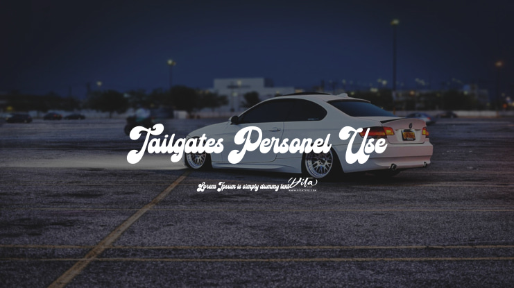Tailgates Personel Use Font