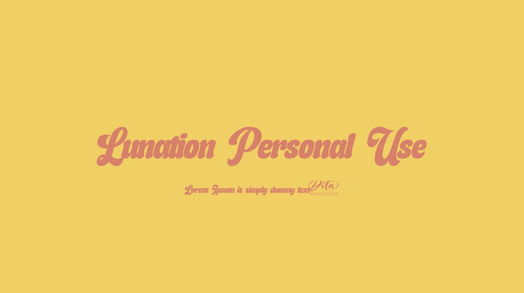 Lunation Personal Use Font