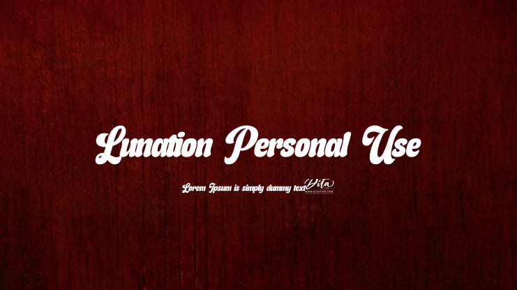 Lunation Personal Use Font