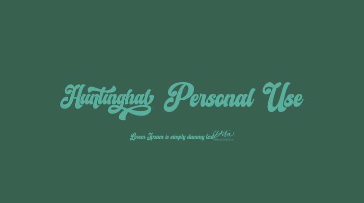Huntinghat Personal Use Font