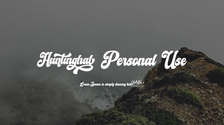 Huntinghat Personal Use Font