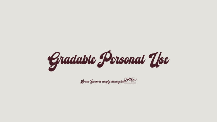 Gradable Personal Use Font