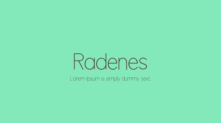 Radenes Font
