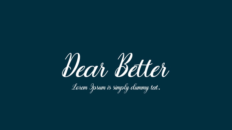 Dear Better Font