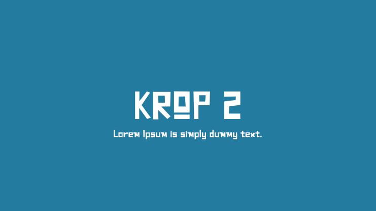KROP 2 Font