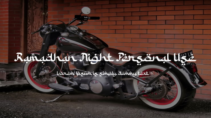 Ramadhan Night Personal Use Font