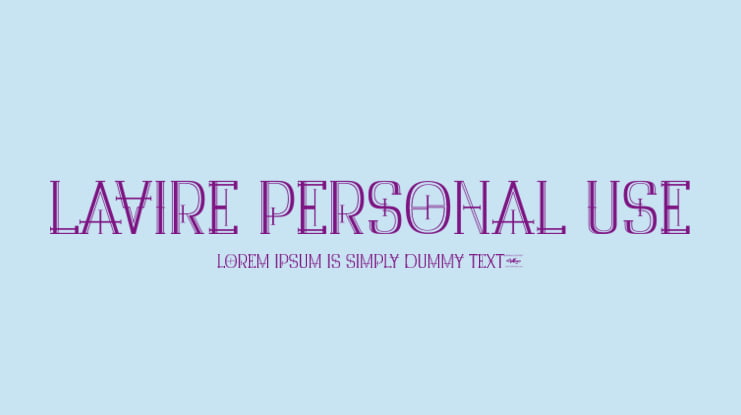 Lavire Personal Use Font