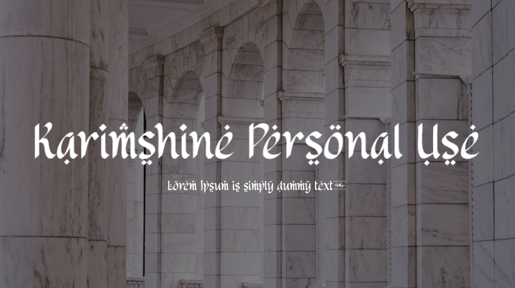 Karimshine Personal Use Font