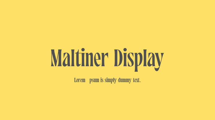 Maltiner Display Font
