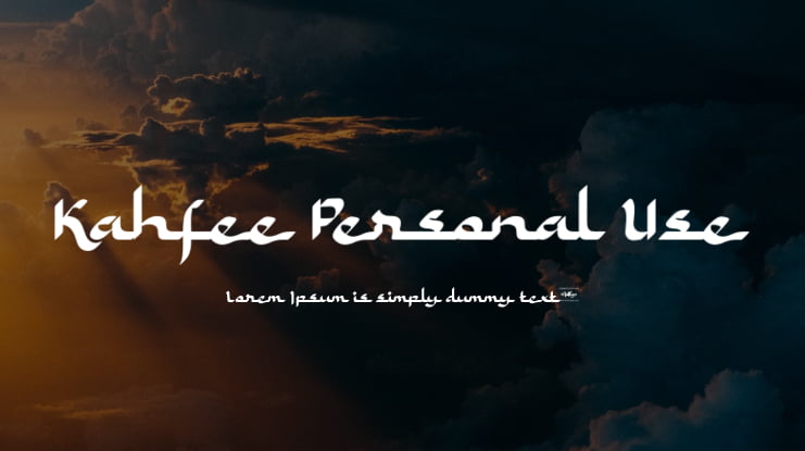 Kahfee Personal Use Font