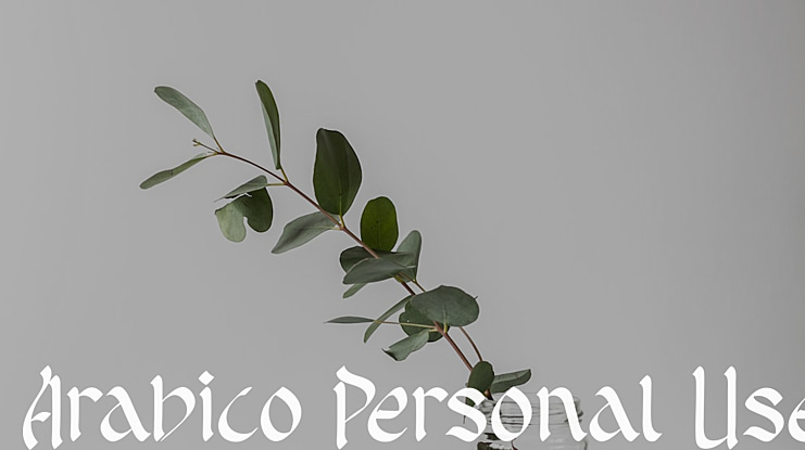 Arabico Personal Use Font