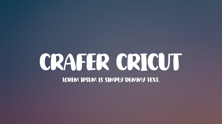 Crafer cricut Font