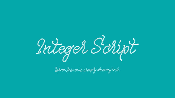Integer Script Font Family