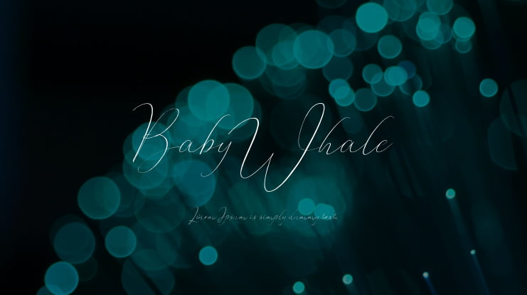 Baby Whale Font