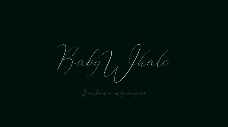 Baby Whale Font