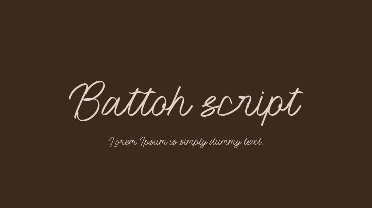 Battoh script Font