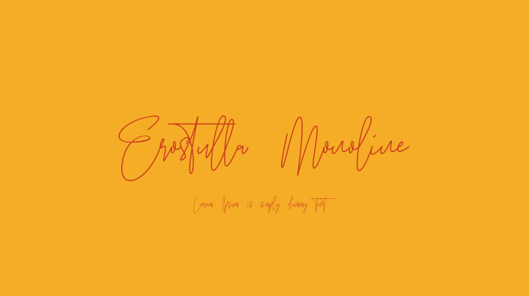 Erostulla Monoline Font