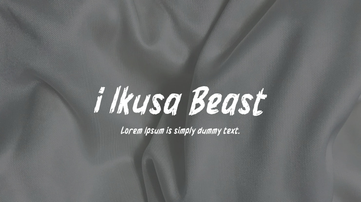 i Ikusa Beast Font