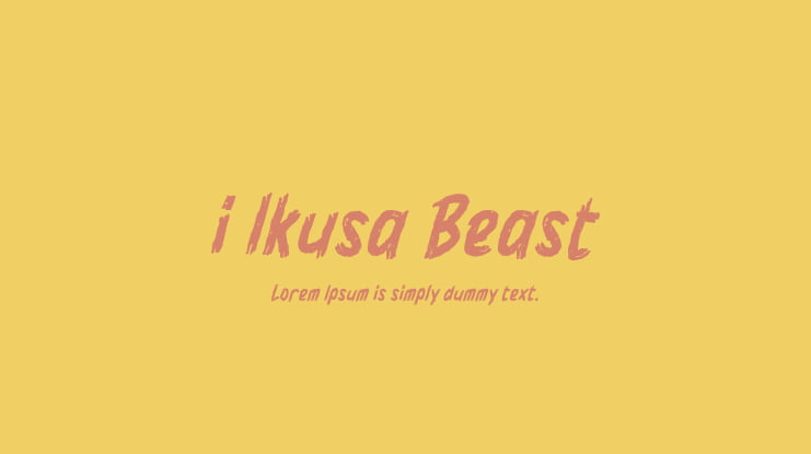 i Ikusa Beast Font