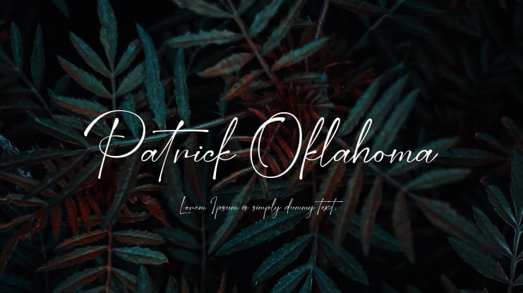 Patrick Oklahoma Font