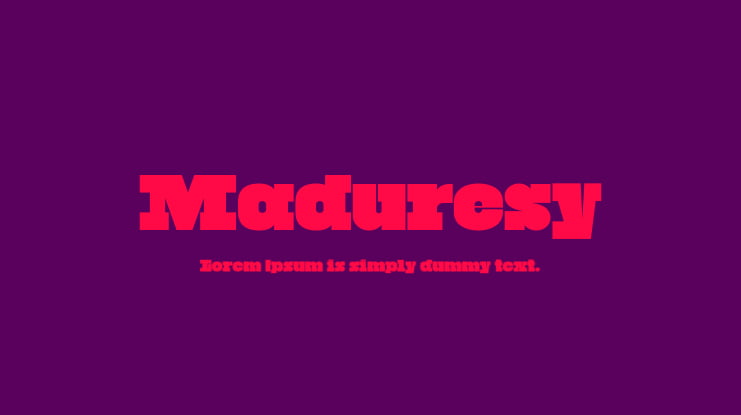 Maduresy Font