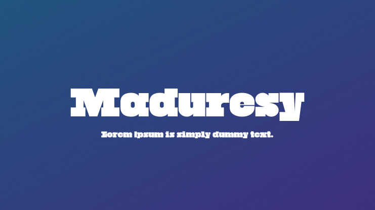 Maduresy Font