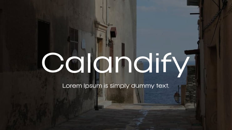 Calandify Font Family