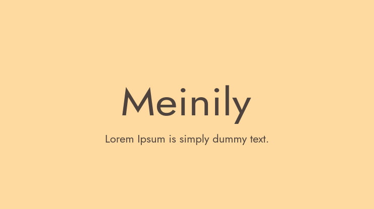 Meinily Font Family