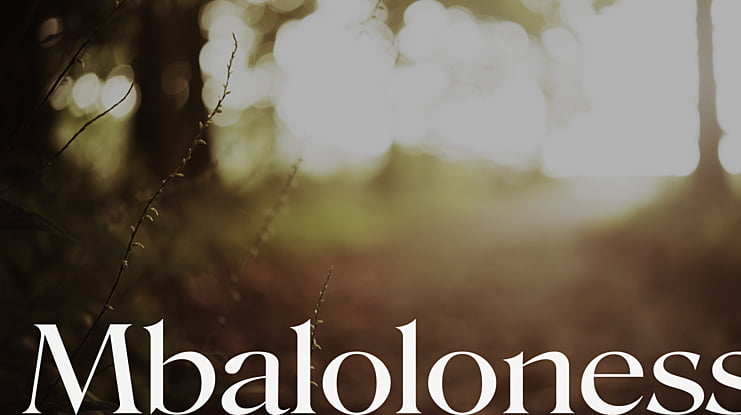 Mbaloloness Font Family