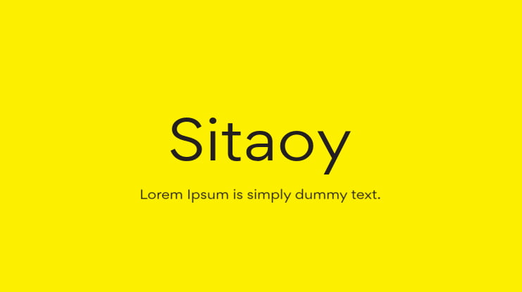 Sitaoy Font Family