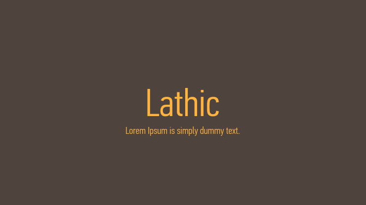 Lathic Font