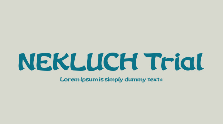 NEKLUCH Trial Font